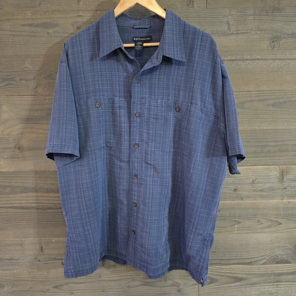 5.11 Tactical Men’s Covert Casual Snap Shirt Quick Act RAPIDraw Size XL Blue